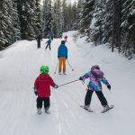 Family skiing at baldy Mountain Resort