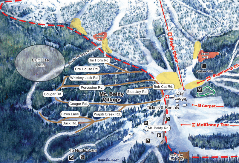village-map Village Map of Baldy Mountain in BC